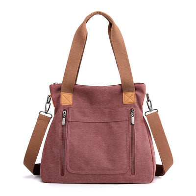 Bolso tote para mujer de lona resistente estilo casual con asas dobles - Marisol