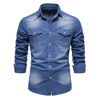 Camisa vaquera manga larga para hombre - Derek