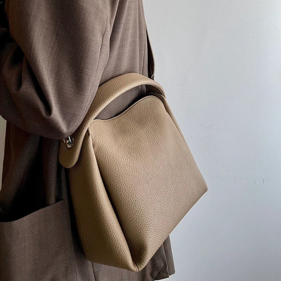 Bolso de hombro para mujer diseño estructurado en piel sintética - Clémence