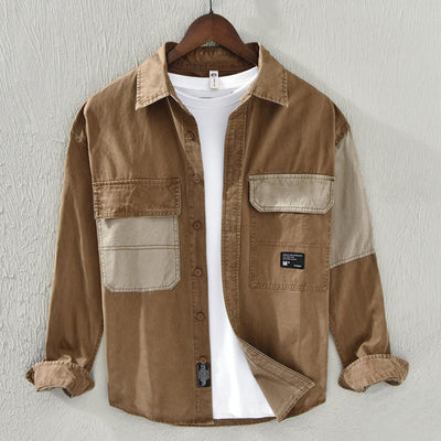 Sobrecamisa hombre bolsillos bicolor algodón casual - Yaren