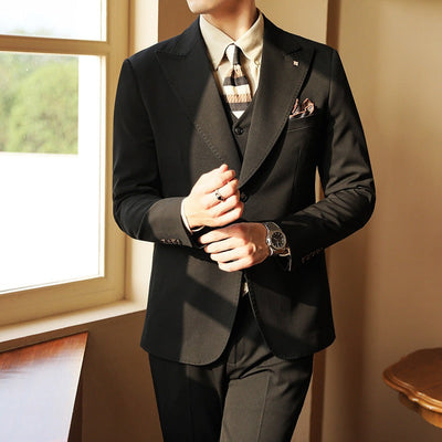 Traje formal hombre 3 piezas slim fit estilo ejecutivo - Joris