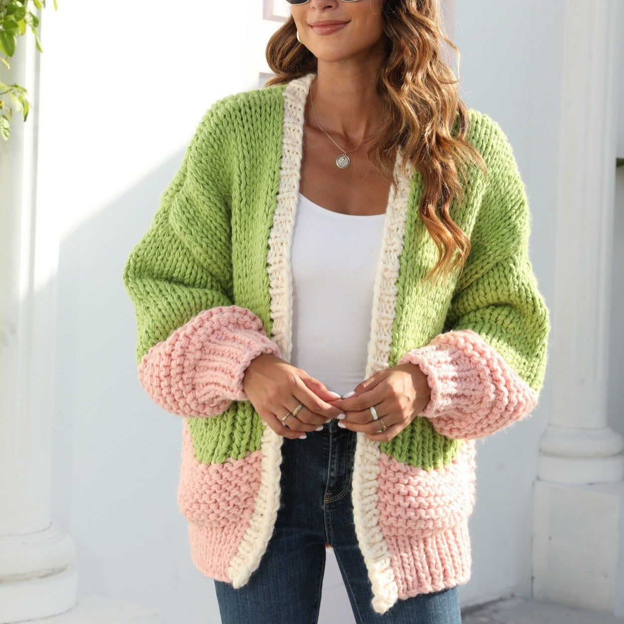 Cárdigan mujer punto grueso estilo oversize - Dayanne