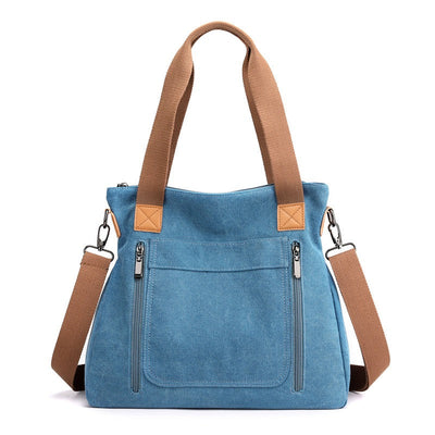 Bolso tote para mujer de lona resistente estilo casual con asas dobles - Marisol