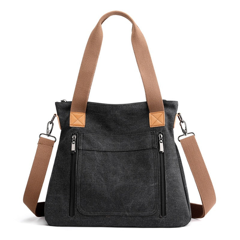 Bolso tote para mujer de lona resistente estilo casual con asas dobles - Marisol