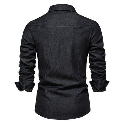 Camisa vaquera manga larga para hombre - Derek