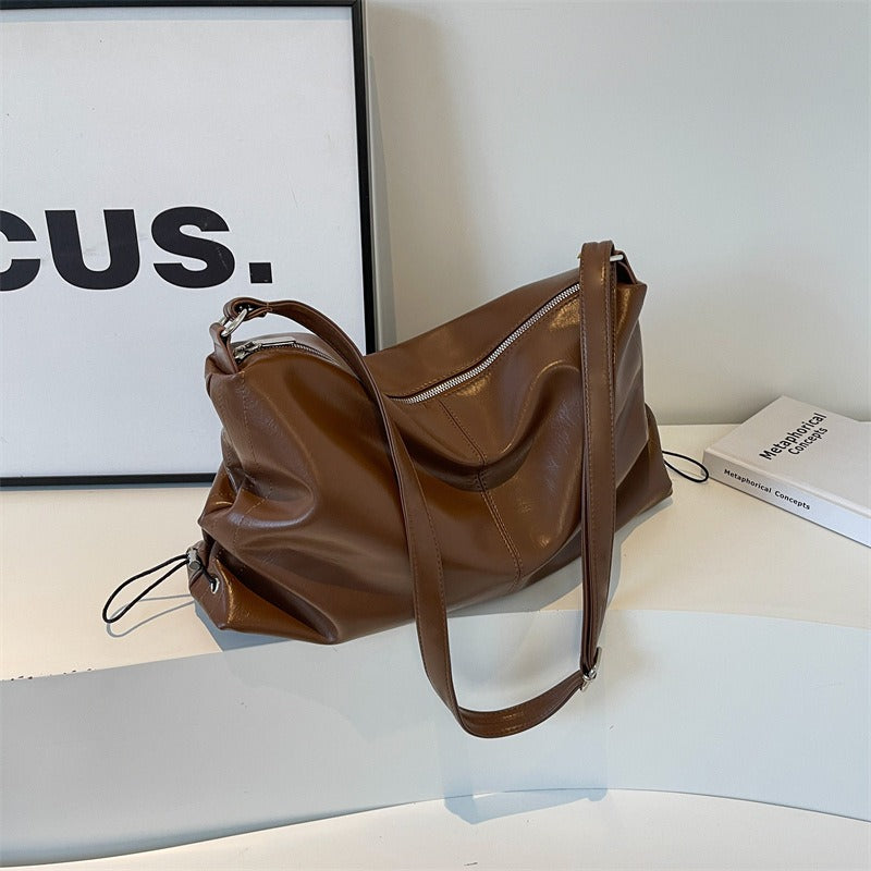 Bolso bandolera para mujer efecto de piel estilo fluido - Léa