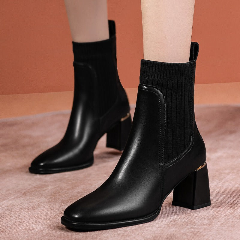 Botines tacón ancho elástico - Erendira