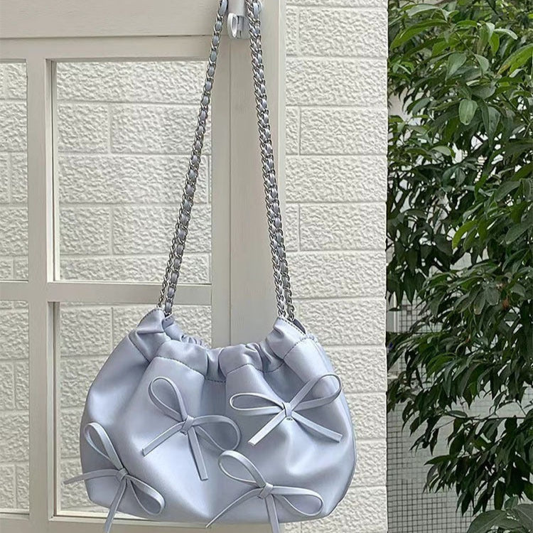 Bolso de Hombro Polipiel con Lazos Estilo Romántico - Léonie