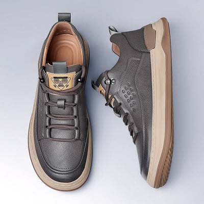 Zapatillas casuales para hombre de cuero sintético con cordones elásticos - Édgar