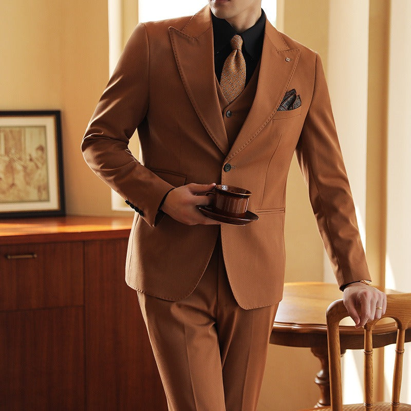 Traje formal hombre 3 piezas slim fit estilo ejecutivo - Joris