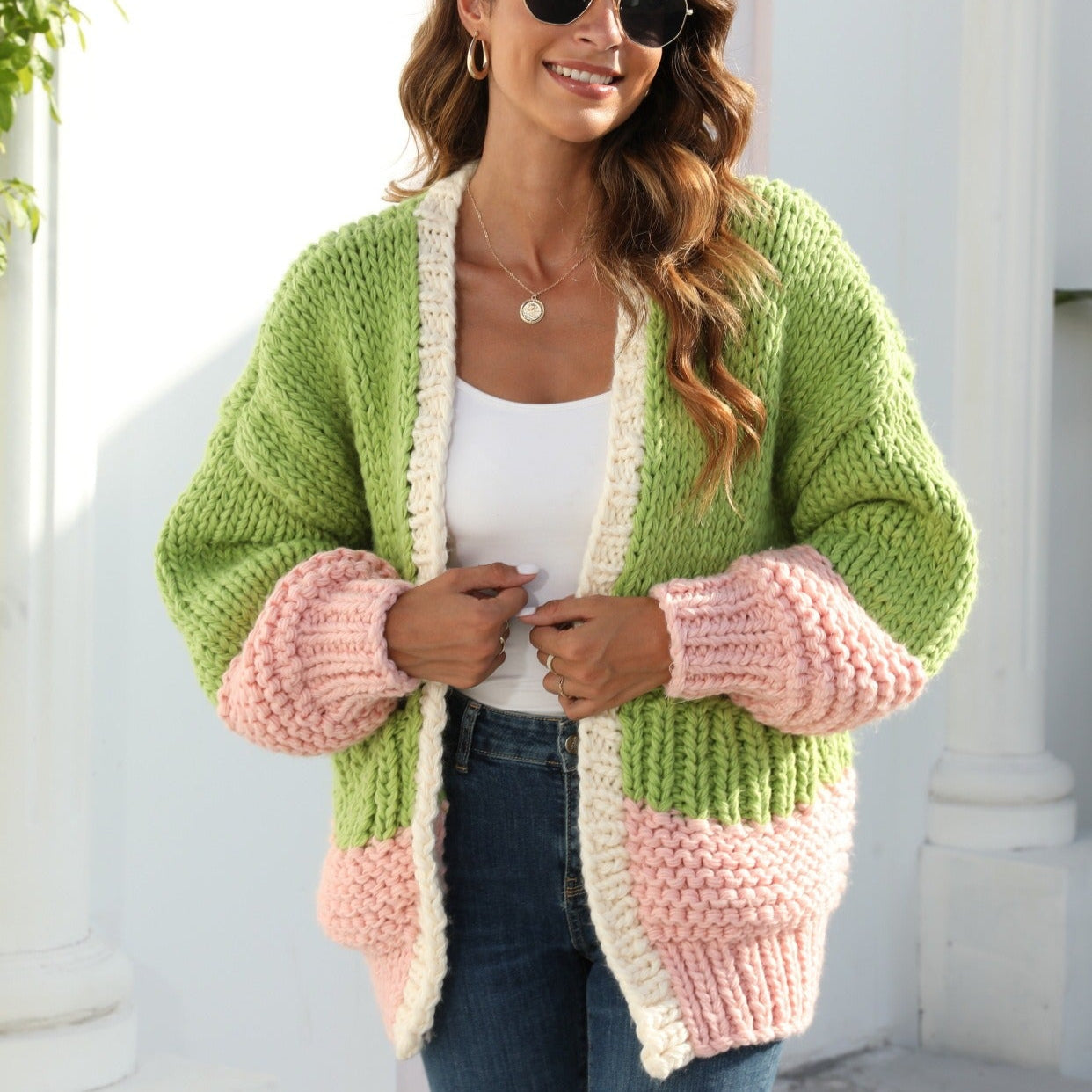 Cárdigan mujer punto grueso estilo oversize - Dayanne