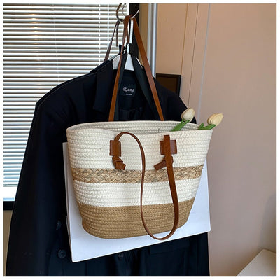 Bolso shopper para mujer tejido trenzado estilo veraniego - Loretta