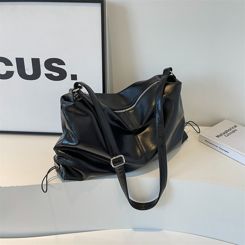 Bolso bandolera para mujer efecto de piel estilo fluido - Léa