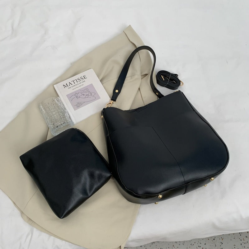 Bolso de hombro para mujer de piel sintética estilo minimalista - Teresa