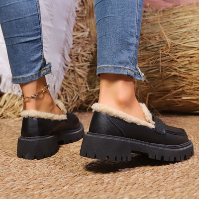Mocasines con plataforma y forro cálido - Selia