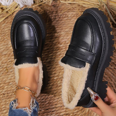 Mocasines con plataforma y forro cálido - Selia