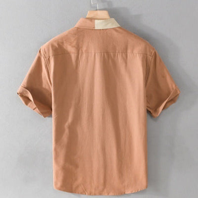Camisa manga corta para hombre contraste patchwork - Elian