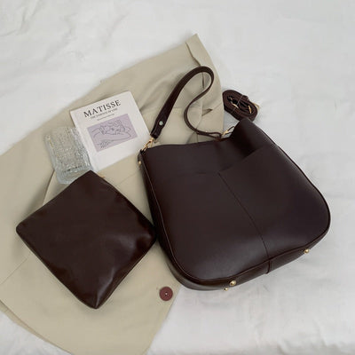Bolso de hombro para mujer de piel sintética estilo minimalista - Teresa
