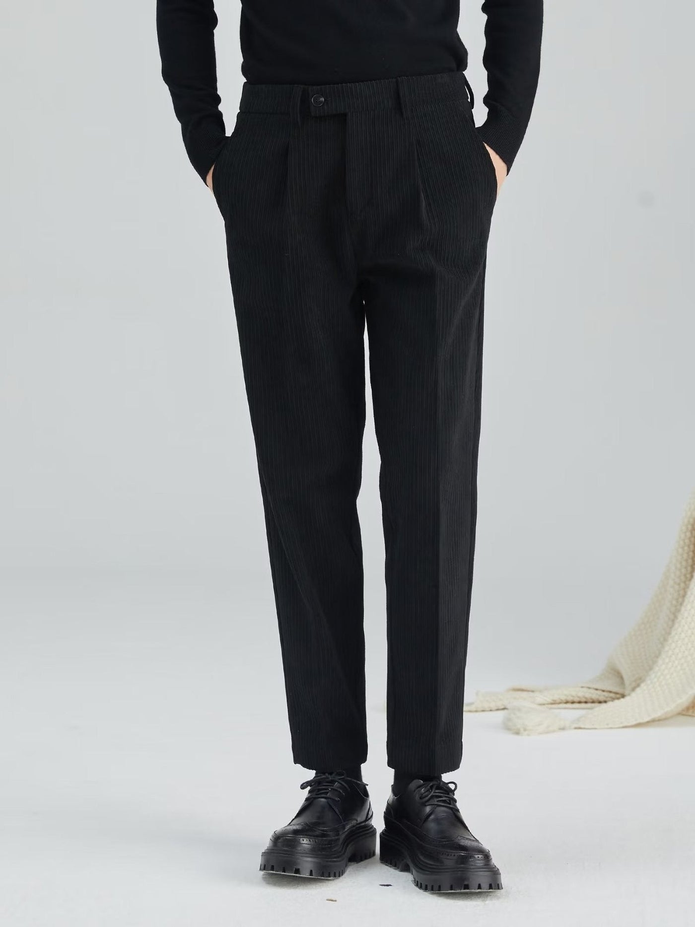 Pantalones hombre pana acanalada corte recto - Eddy