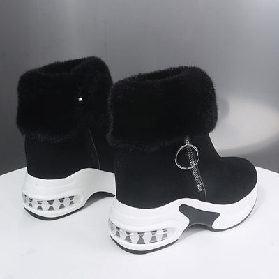 Botas mujer plataforma forradas antideslizantes con cremallera - Isleen