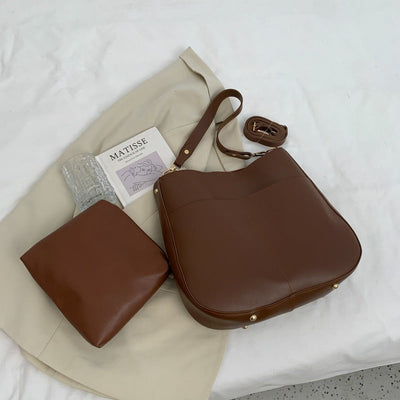 Bolso de hombro para mujer de piel sintética estilo minimalista - Teresa