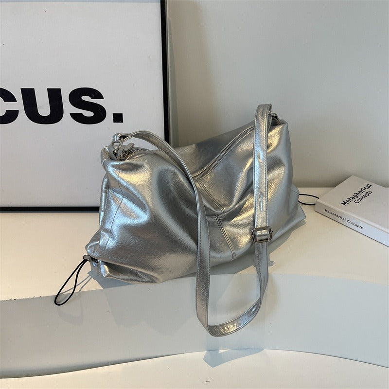 Bolso bandolera para mujer efecto de piel estilo fluido - Léa