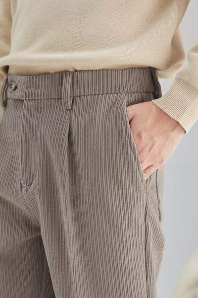 Pantalones hombre pana acanalada corte recto - Eddy