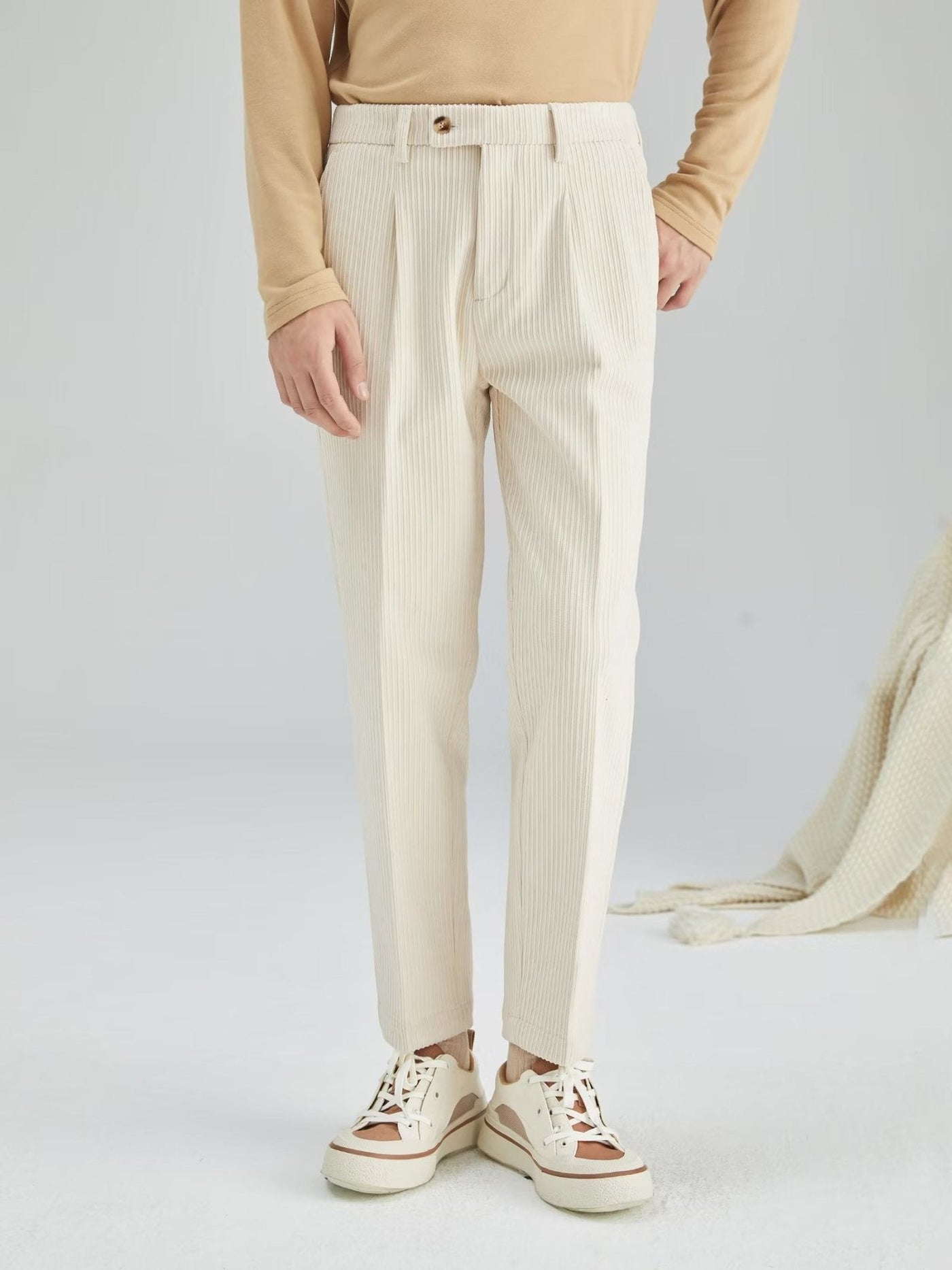 Pantalones hombre pana acanalada corte recto - Eddy