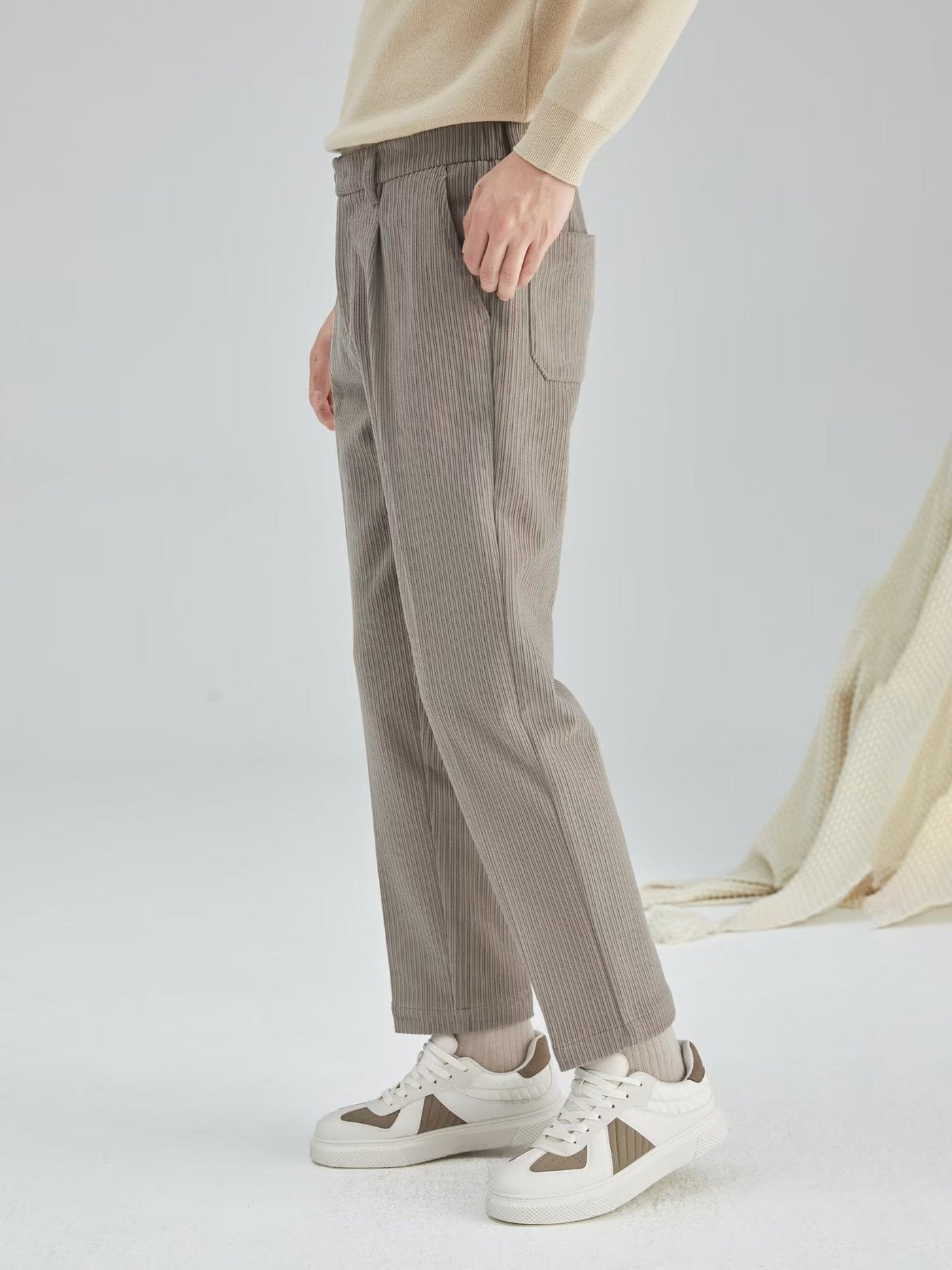 Pantalones hombre pana acanalada corte recto - Eddy