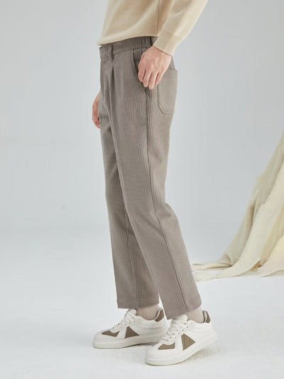 Pantalones hombre pana acanalada corte recto - Eddy