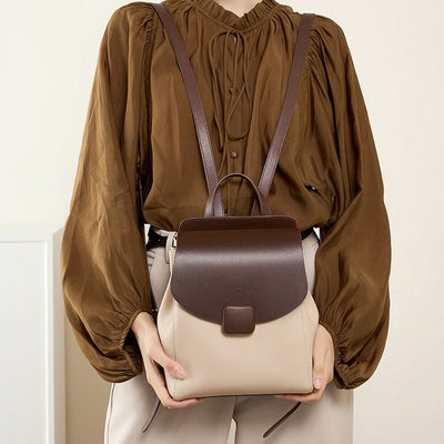Mochila mujer piel sintética diseño minimalista elegante - Nadège