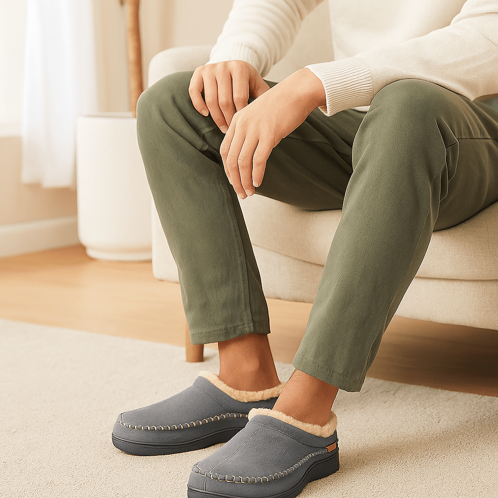 Pantuflas para hombre estilo afelpado clásico - Renhal