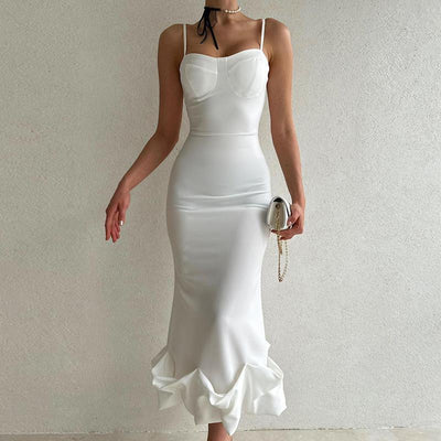 Siliana - Elegante slip dress monocolor