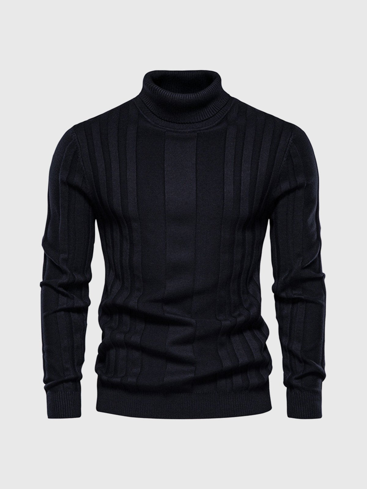 Jersey de cuello alto a rayas para hombre