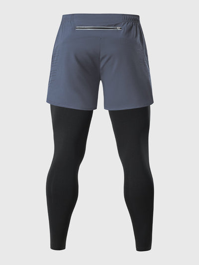 Pantalón Deportivo Short Combinado Intervalo 2 en 1