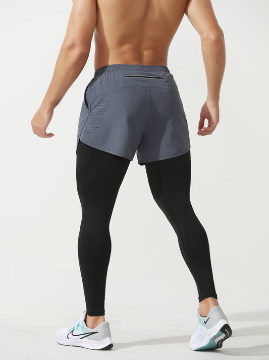 Pantalón Deportivo Short Combinado Intervalo 2 en 1