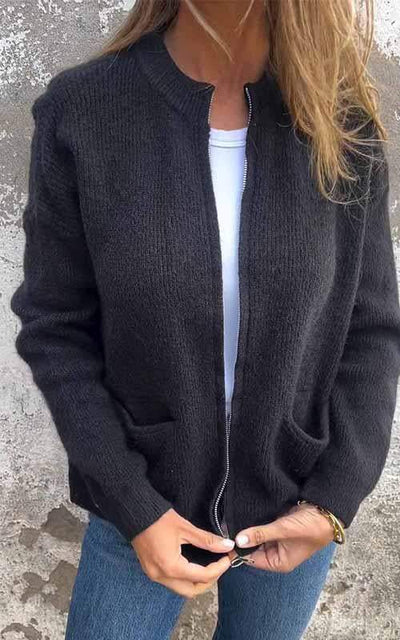 Marcia - Cálido cárdigan con cremallera: comodidad y estilo a la vez