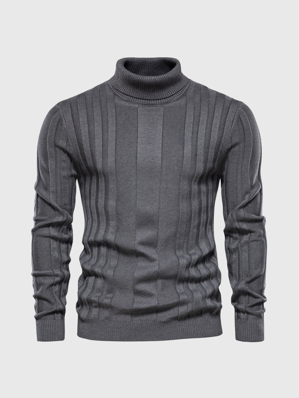 Jersey de cuello alto a rayas para hombre