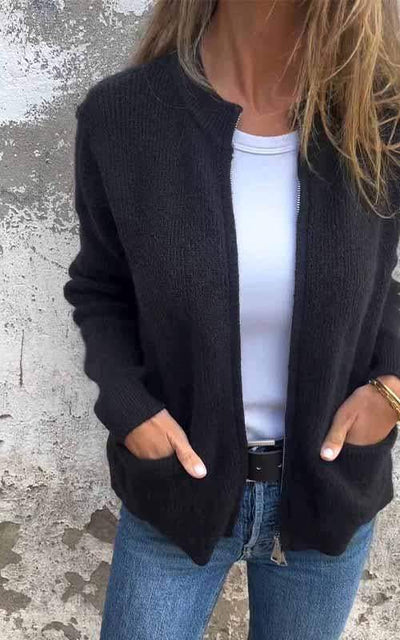 Marcia - Cálido cárdigan con cremallera: comodidad y estilo a la vez
