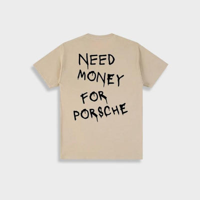Marlon - Camiseta de algodón vintage para hombre "Need Money For Porsche