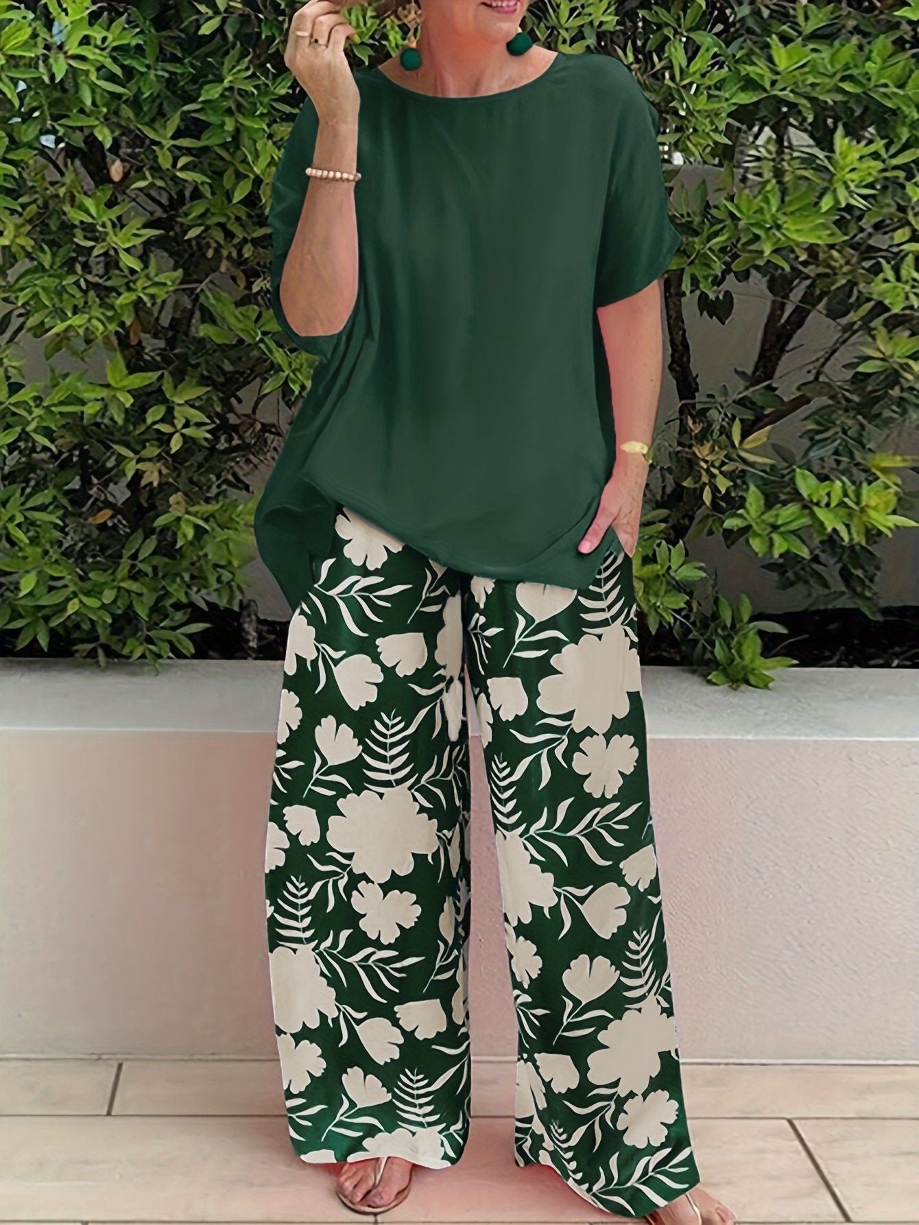 Bonnie - Elegante conjunto floral para estilo y comodidad