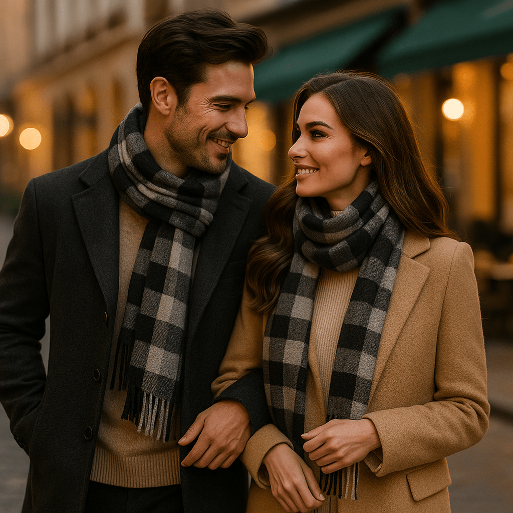 Bufanda para hombre de mezcla cálida y clásica - Emeric