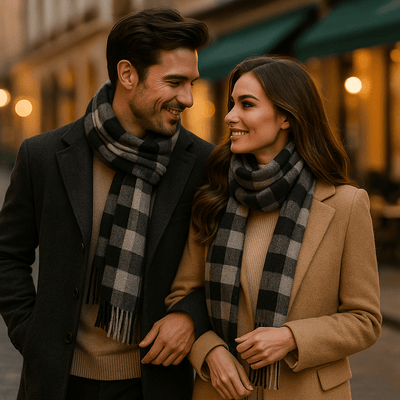 Bufanda para hombre de mezcla cálida y clásica - Emeric