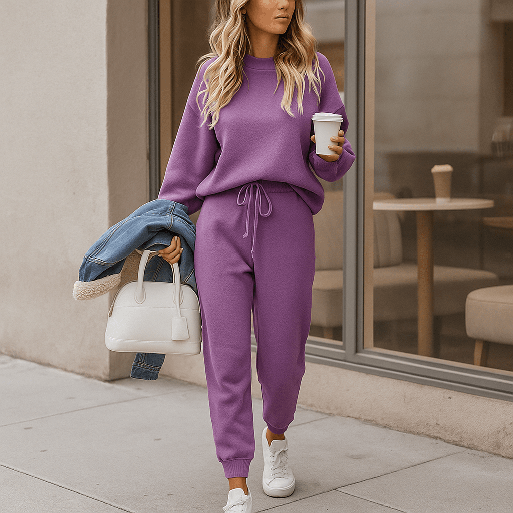 Conjunto para mujer de dos piezas efecto punto - Ameline