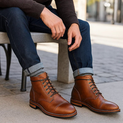 Botas para hombre estilo urbano en material sintético premium - Emerien