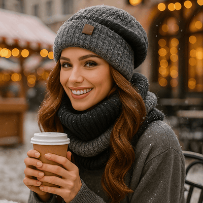 Gorro y bufanda para mujer estilo invierno suave - Alvyn
