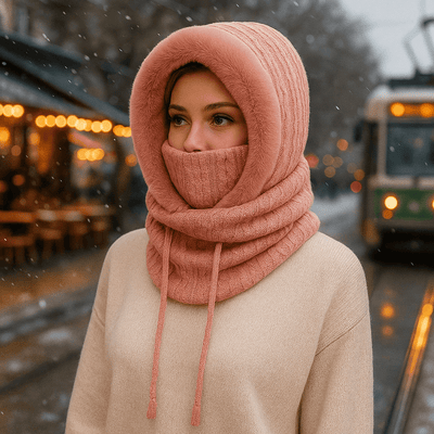 Capucha bufanda para mujer estilo invierno envolvente - Elrian