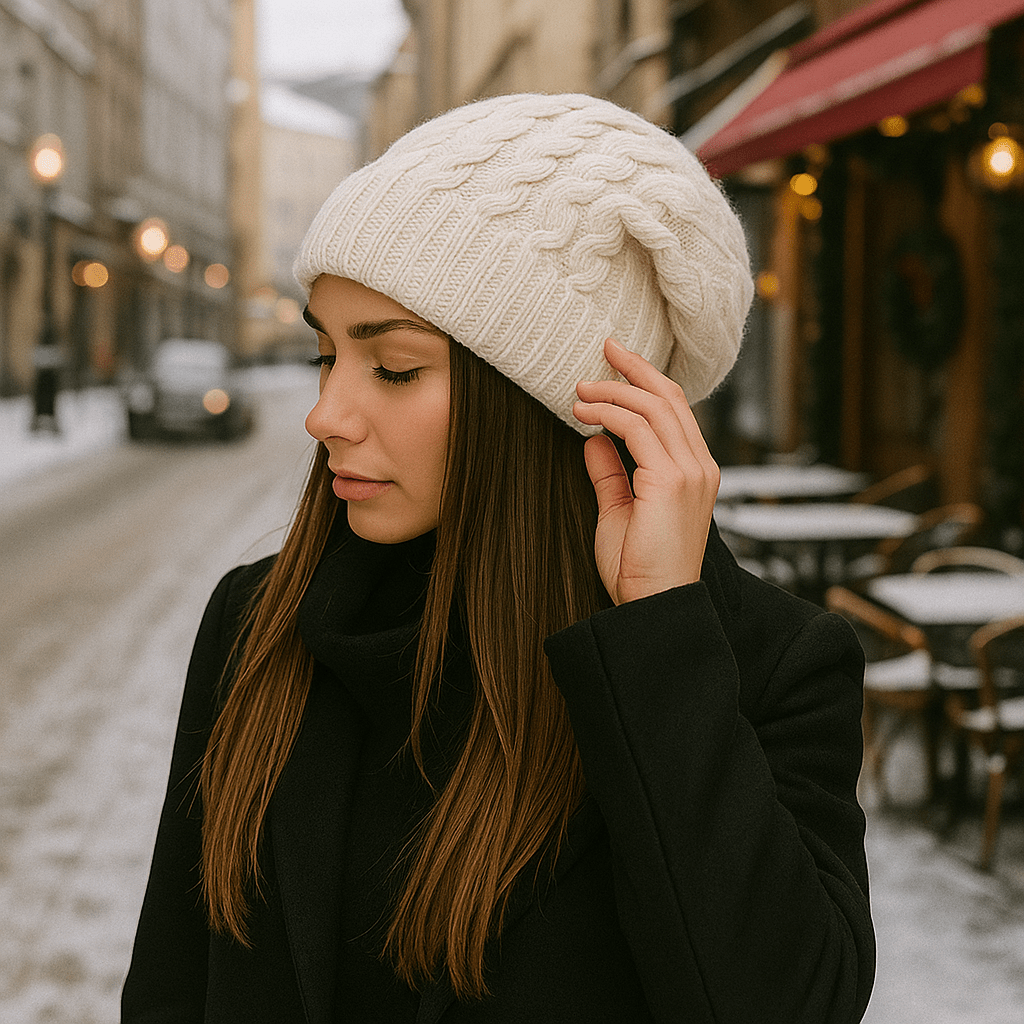 Gorro para mujer efecto punto grueso - Serane