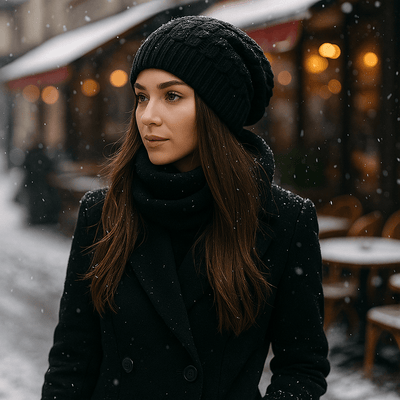 Gorro para mujer efecto punto grueso - Serane
