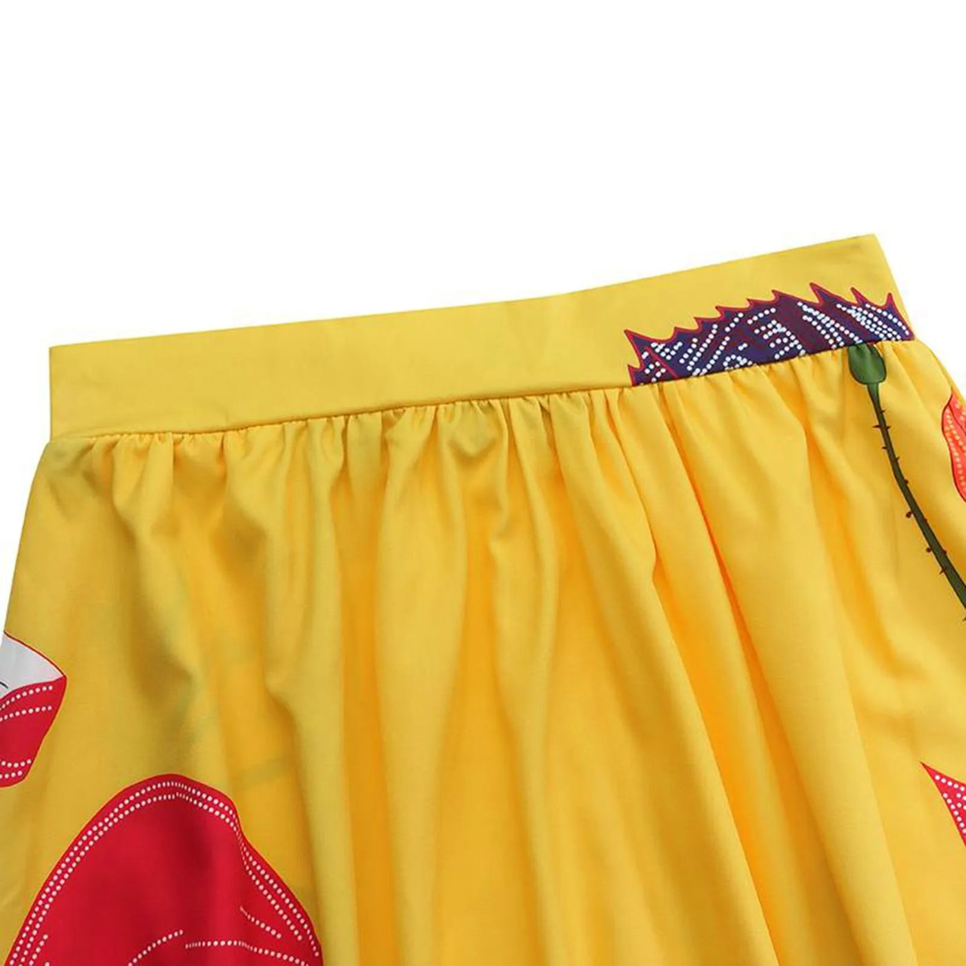 Maxi falda de mujer con estampado floral, de talle alto y elegante